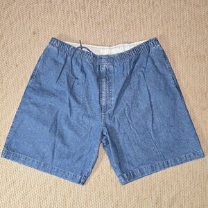 Haband's Casual Joe Jeans Shorts Blue Size Xl  Elastic Waistband